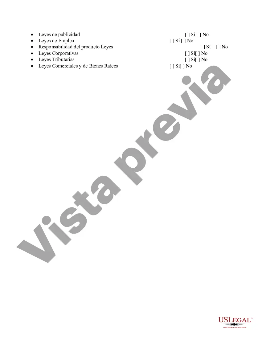 Preview Lista de verificación - Inventario de cumplimiento legal de pequeñas empresas