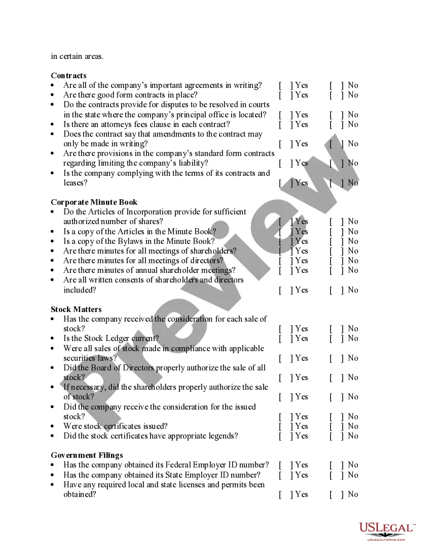 Get Checklist - Small Business Legal Compliance Inventory Preview Checklist - Small Business Legal Compliance Inventory