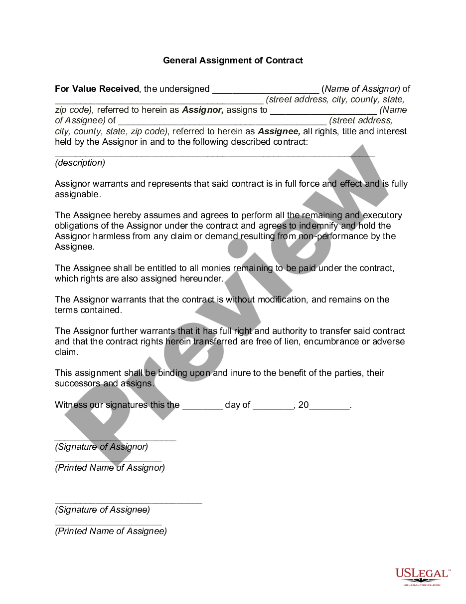 federal contract assignment