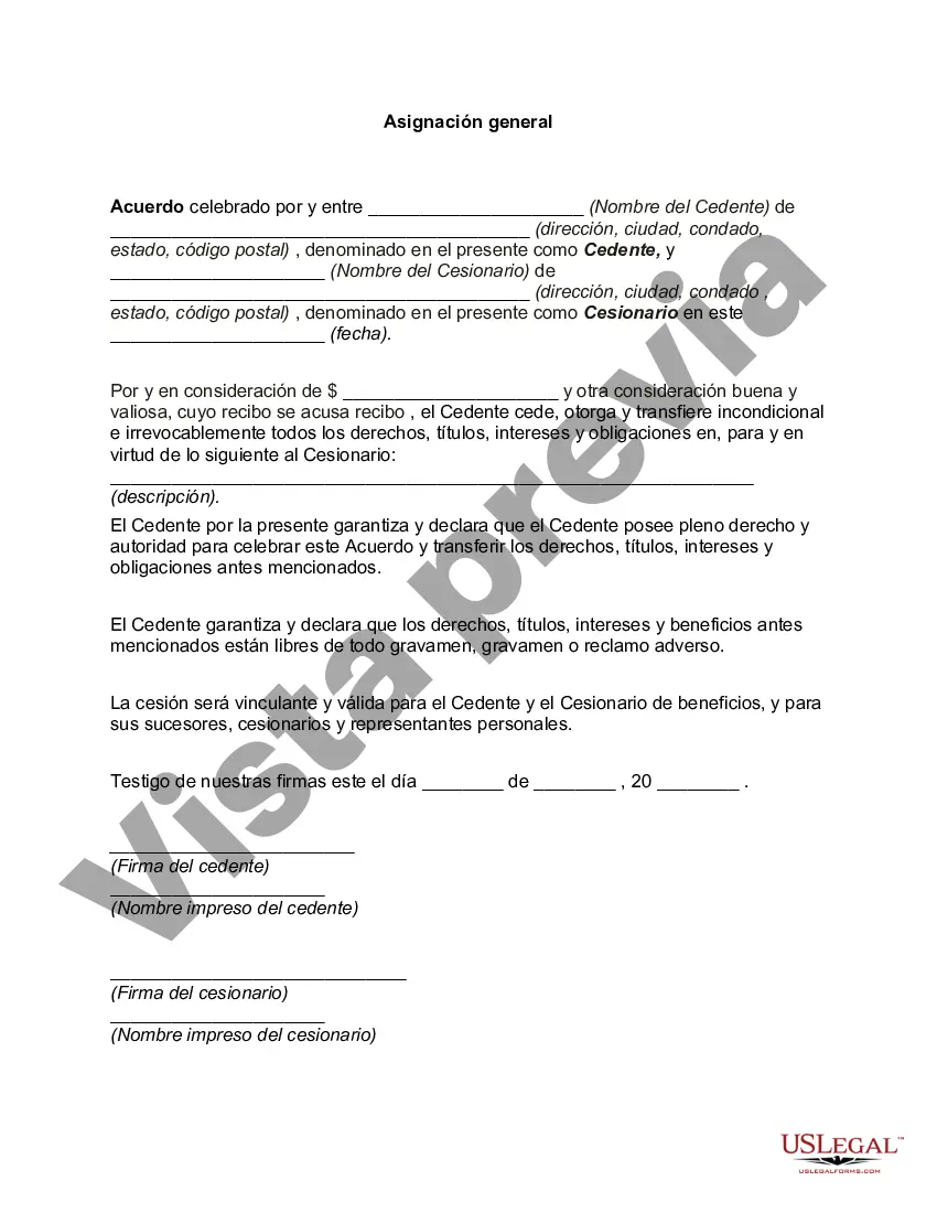 Preview Asignación general