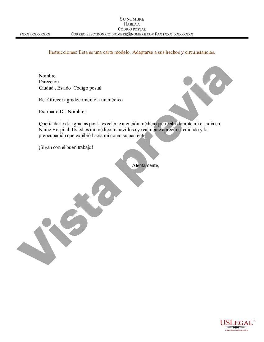 Preview Ejemplo de carta de agradecimiento a un médico