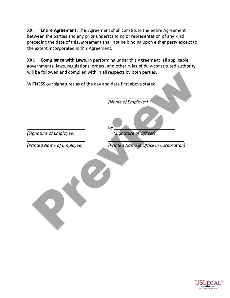 page 5 Employment Agreement with Staff Accountant preview