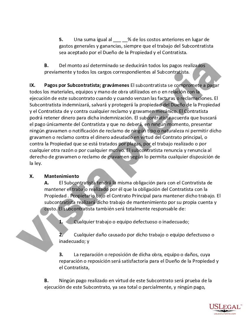 Preview Acuerdo con subcontratista para realizar servicios de control de plagas