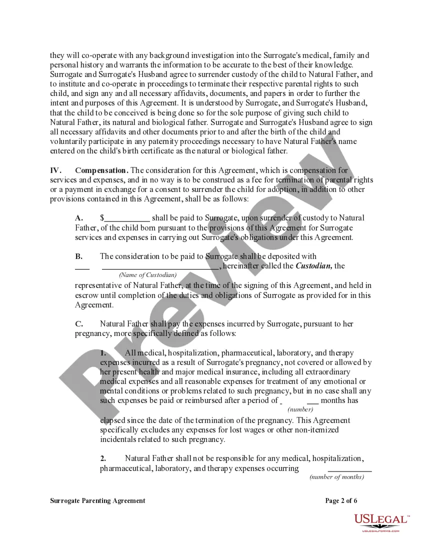 Get Surrogate Parenting Agreement Preview Surrogate Parenting Agreement