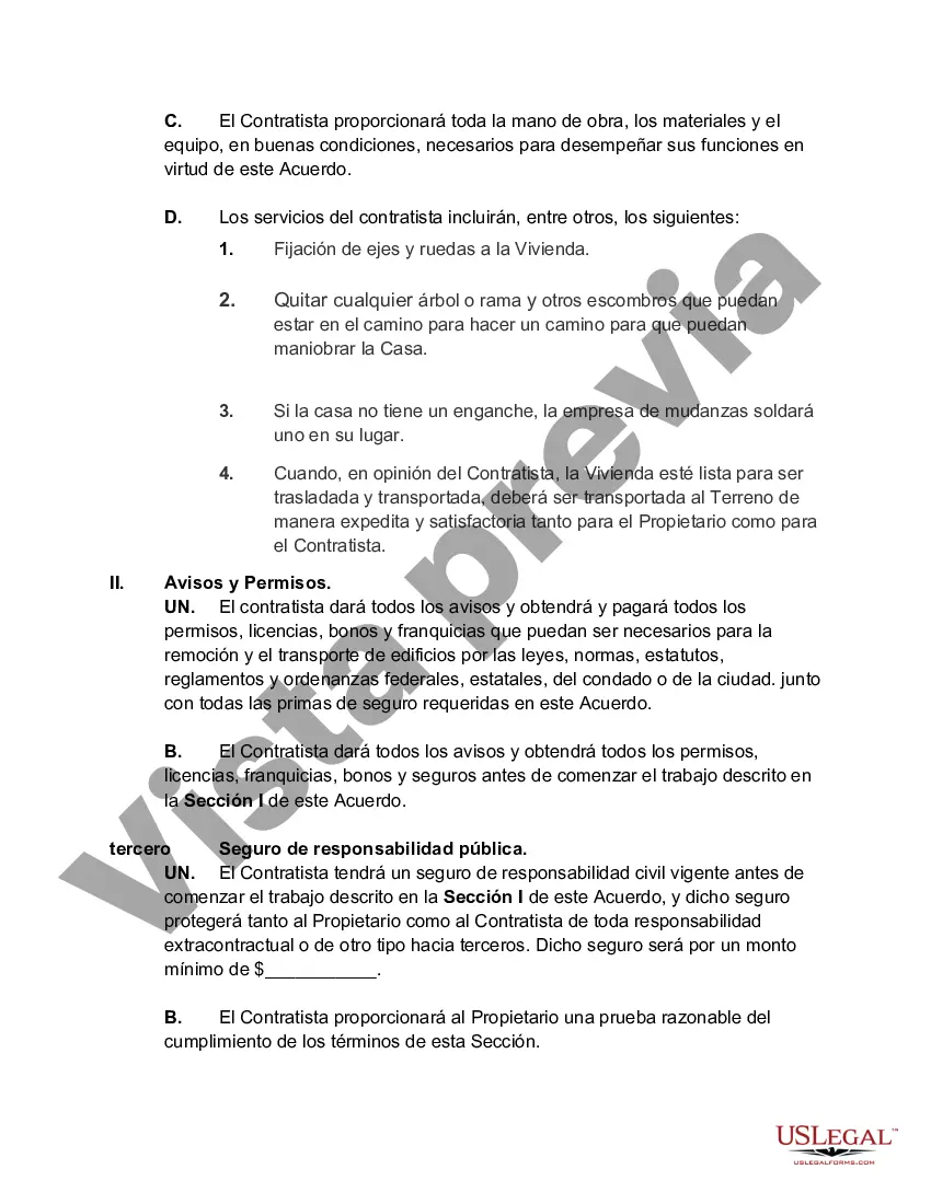 Preview Acuerdo para establecer la casa móvil en una nueva ubicación