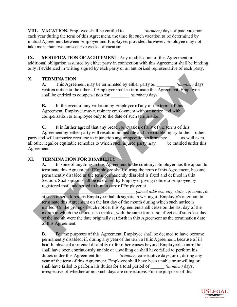 page 2 Employment Agreement with Digital Account Manager preview