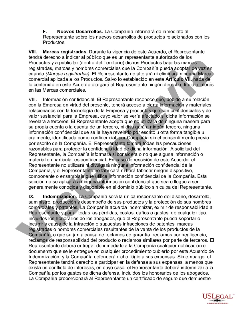 Preview Acuerdo de agencia de ventas exclusiva