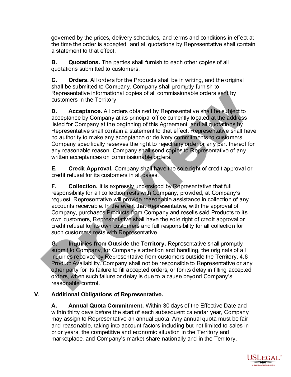 page 2 Exclusive Sales Agency Agreement preview