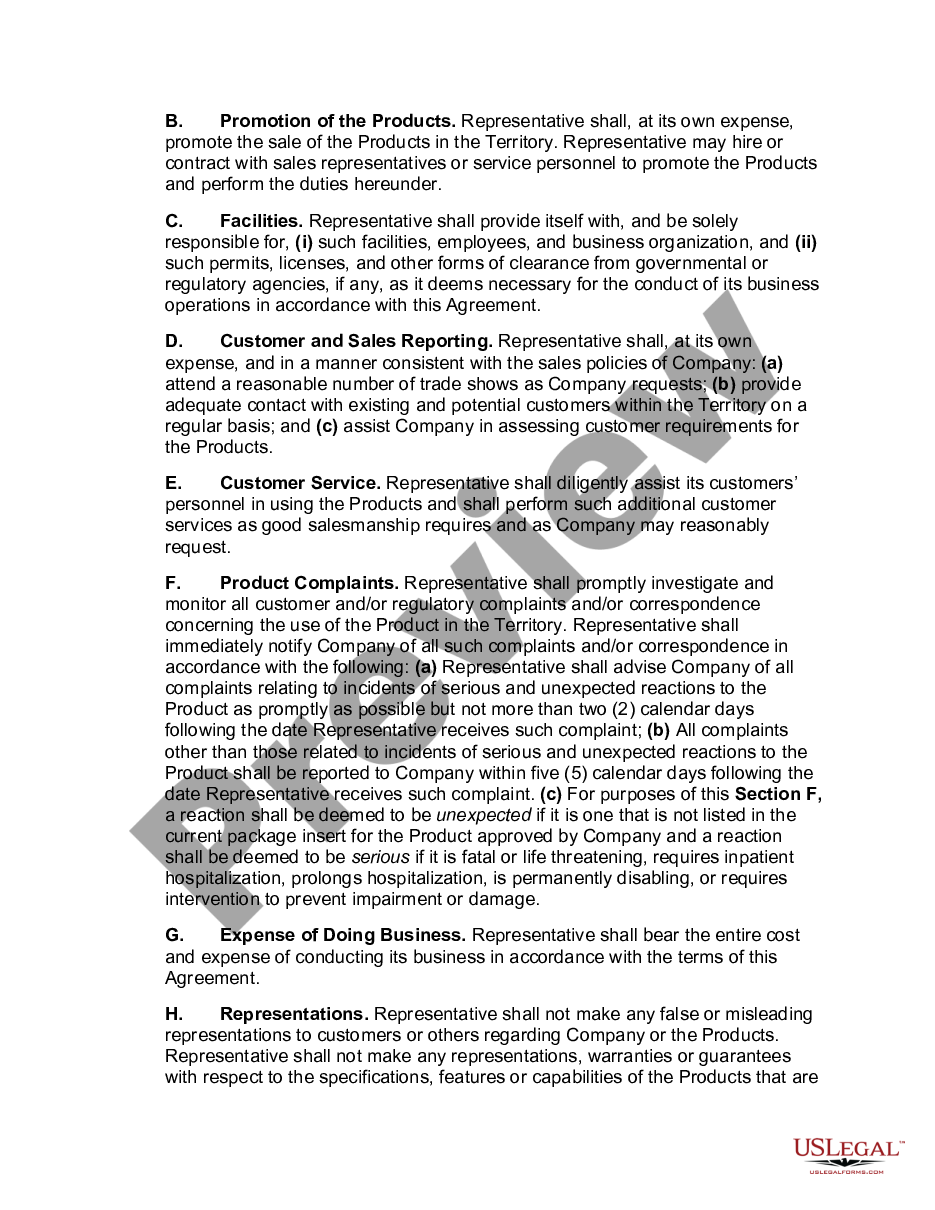 page 3 Exclusive Sales Agency Agreement preview