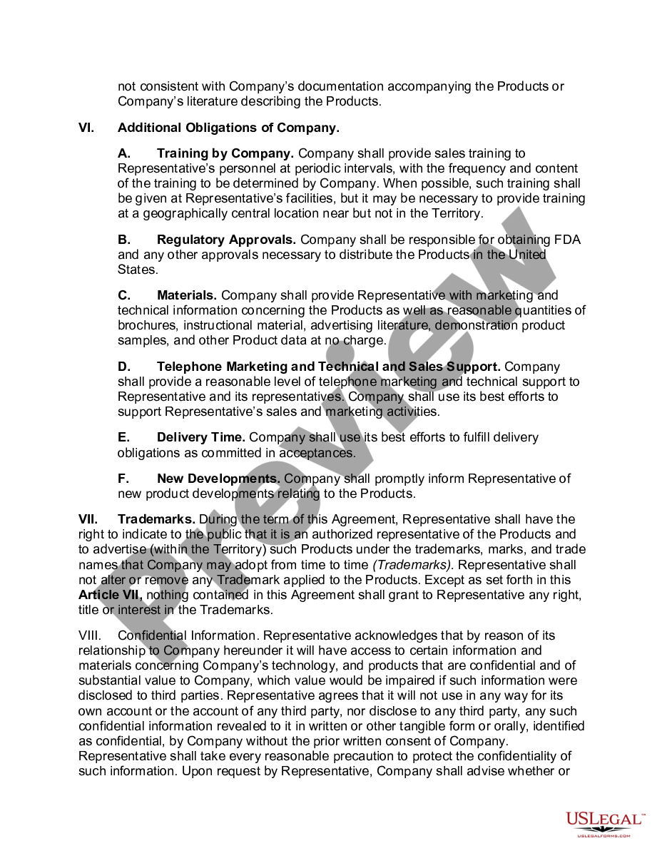 page 4 Exclusive Sales Agency Agreement preview