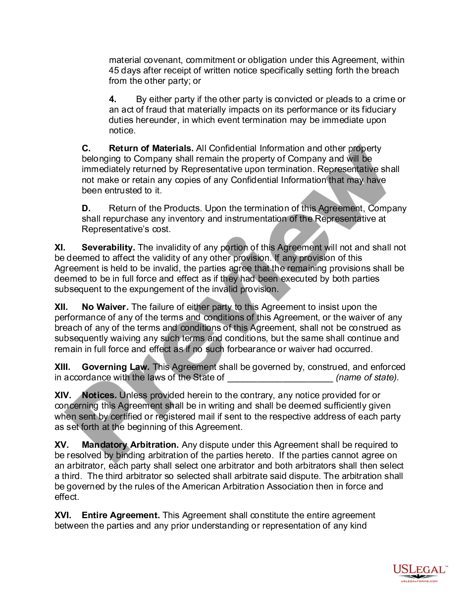 page 6 Exclusive Sales Agency Agreement preview