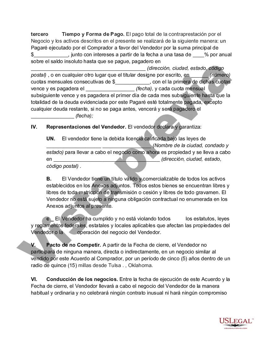 Preview Acuerdo de Venta de Negocio por Propiedad Unipersonal a Sociedad de Responsabilidad Limitada
