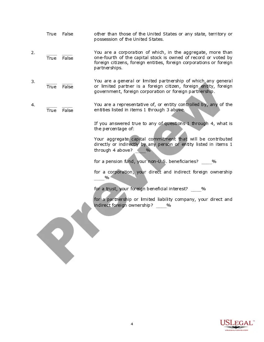 Preview Accredited Investor Questionnaire