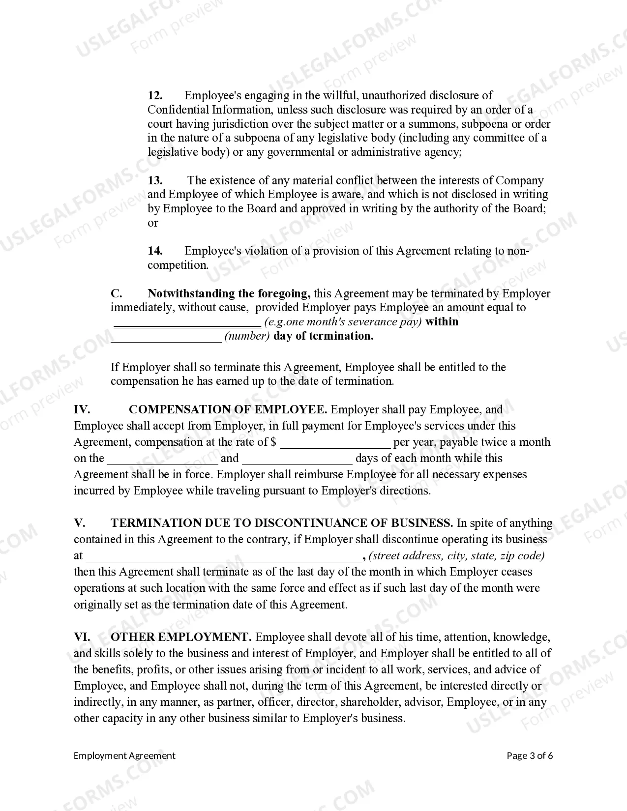 Preview Employment Agreement - Clinical Research Coordinator and Clinical Trial Firm