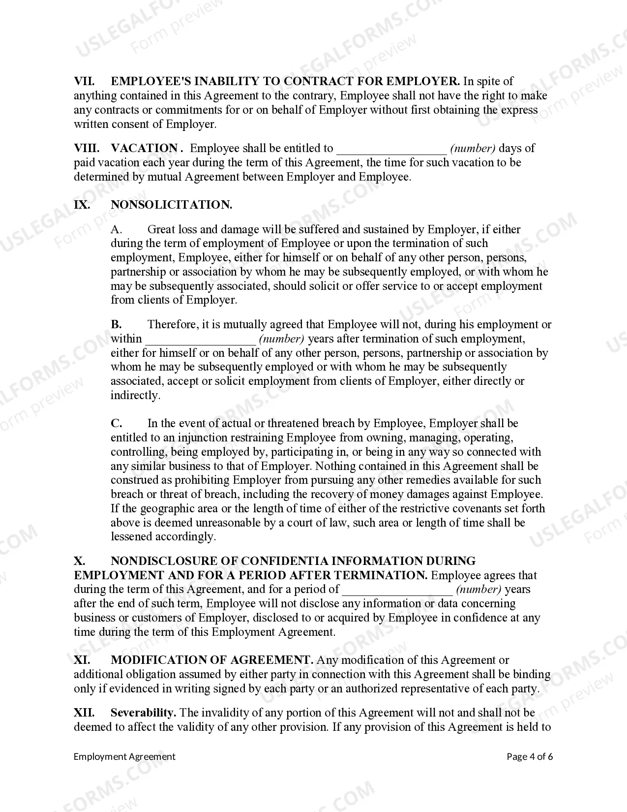 Preview Employment Agreement - Clinical Research Coordinator and Clinical Trial Firm