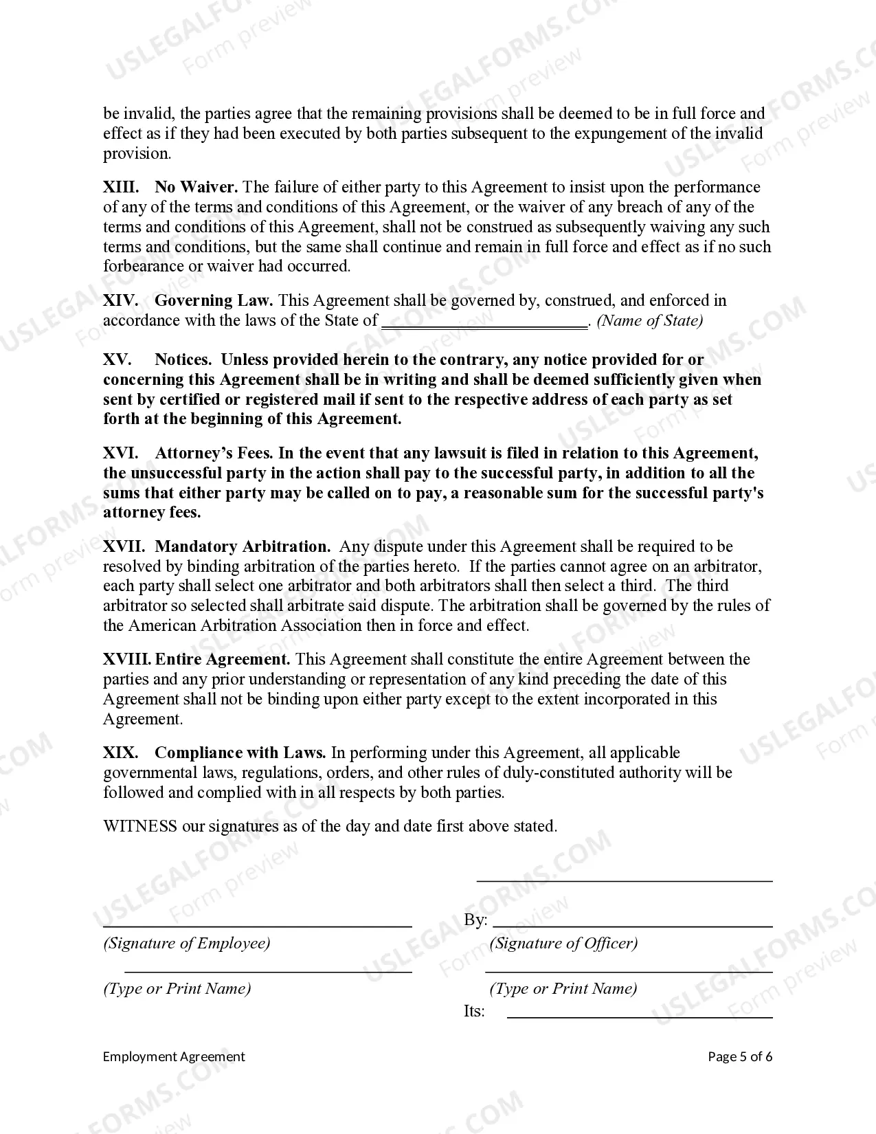 Preview Employment Agreement - Clinical Research Coordinator and Clinical Trial Firm