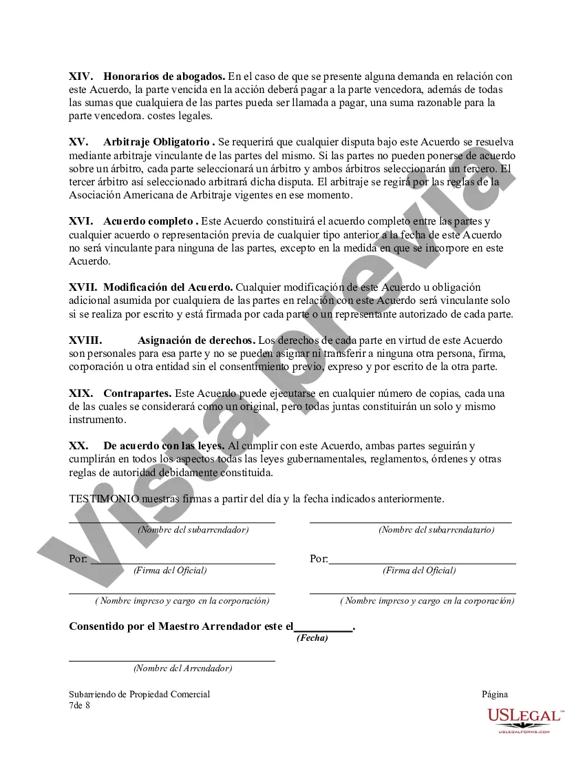 Preview Subarriendo de Propiedad Comercial