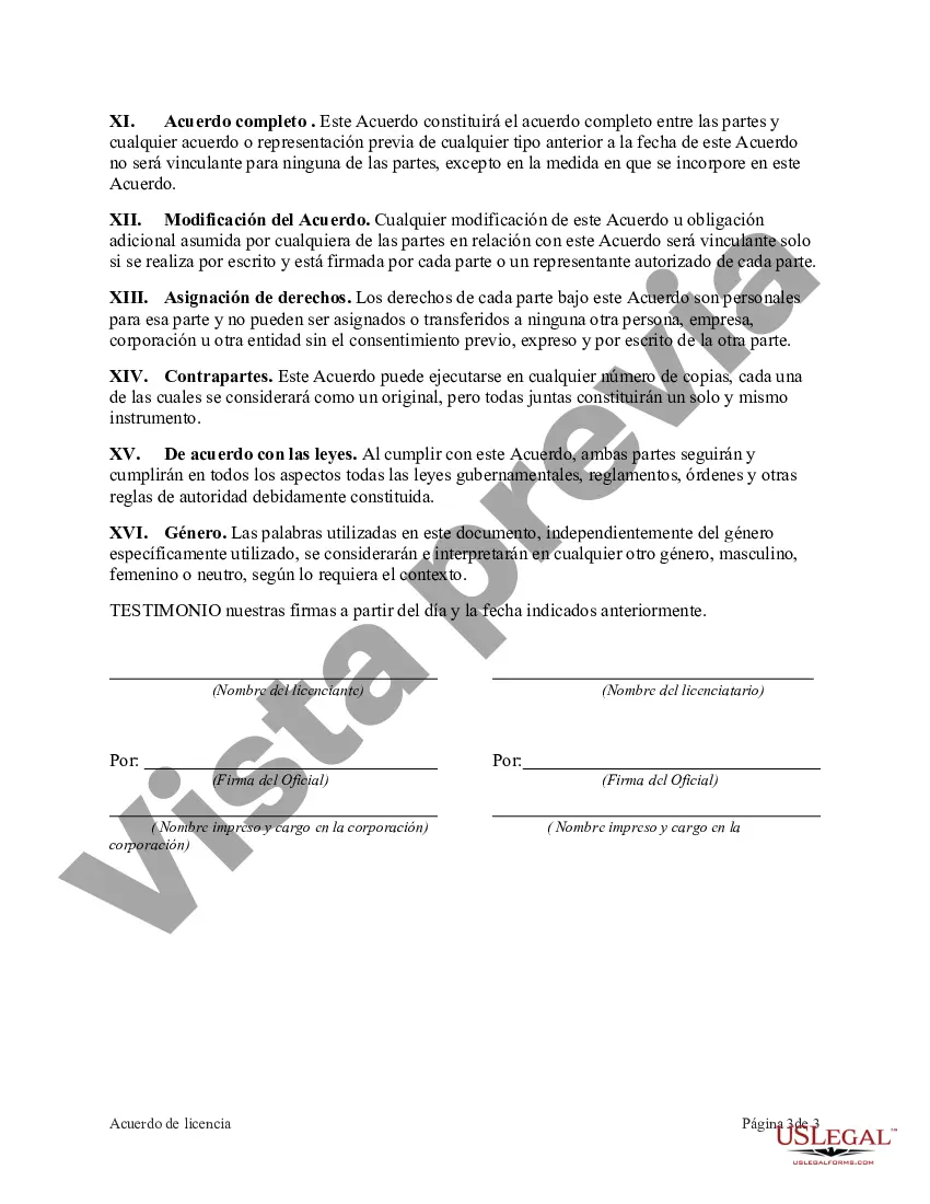 Preview Acuerdo de licencia para el uso de marcas registradas con respecto a un producto fabricado