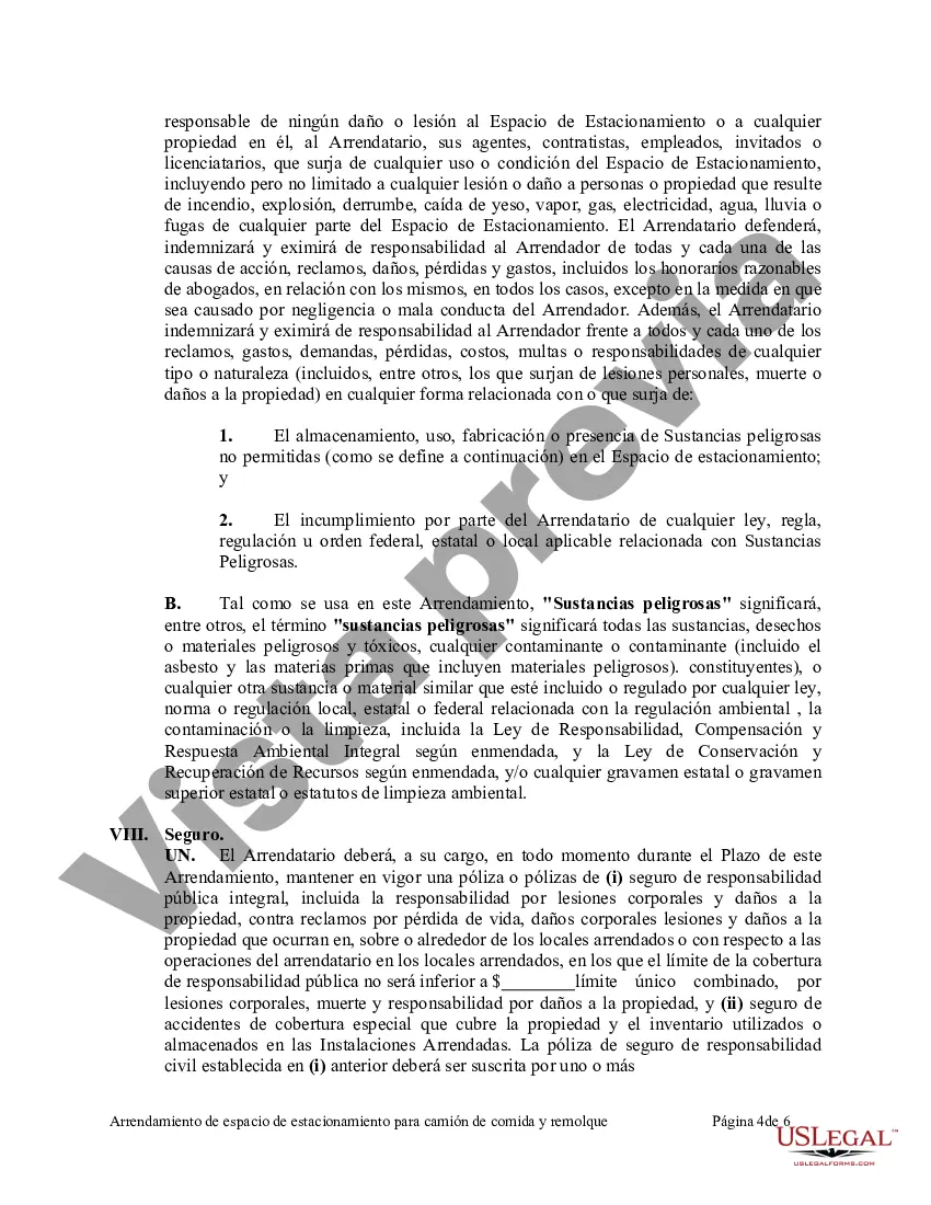 Preview Arrendamiento de espacio de estacionamiento para camión de comida y remolque