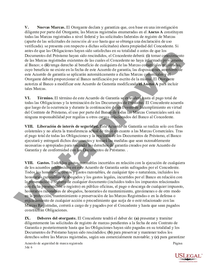 Preview Acuerdo de seguridad de marca registrada