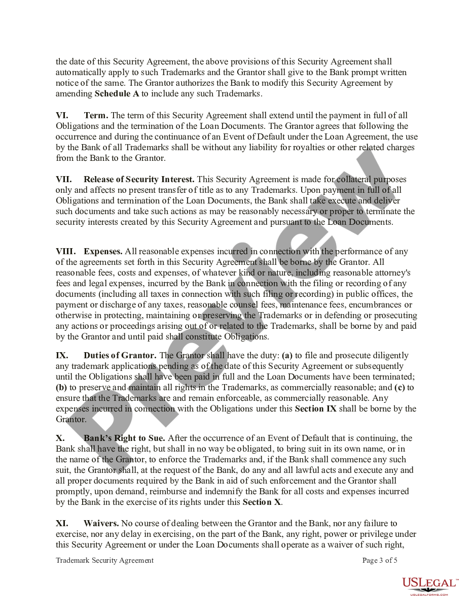 page 2 Trademark Security Agreement preview