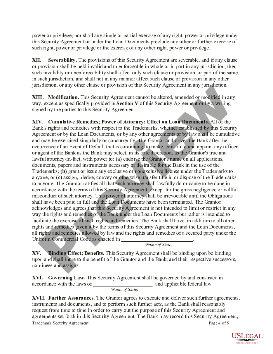 page 3 Trademark Security Agreement preview