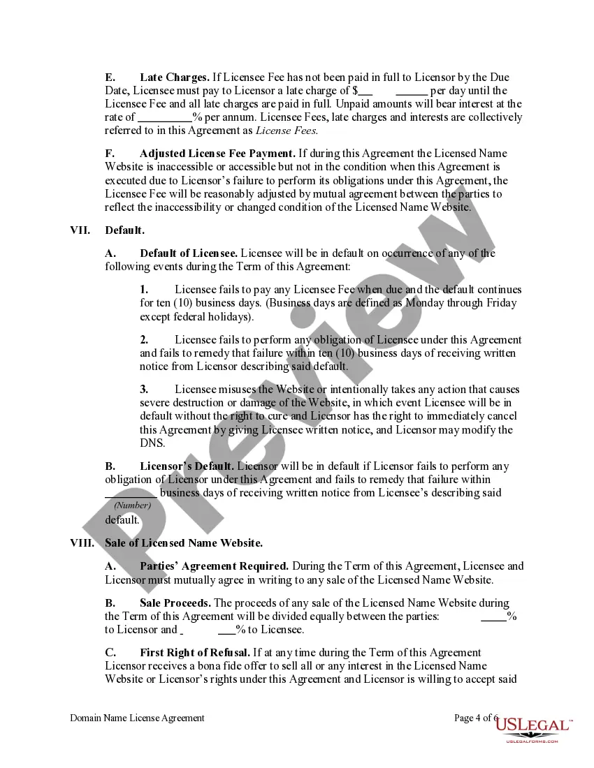 Get Domain Name License Agreement Preview Domain Name License Agreement