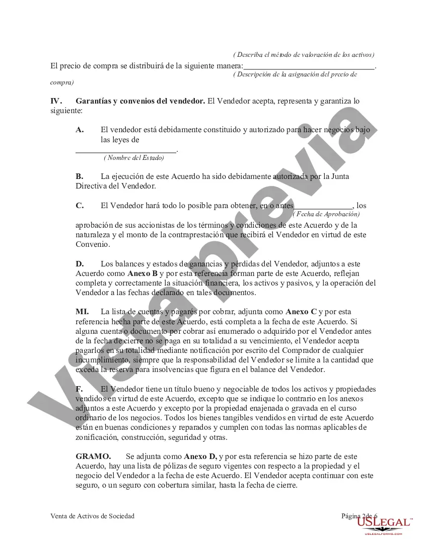 Preview Venta de Activos de Corporación sin Necesidad de Cumplir con Leyes de Ventas al por Mayor