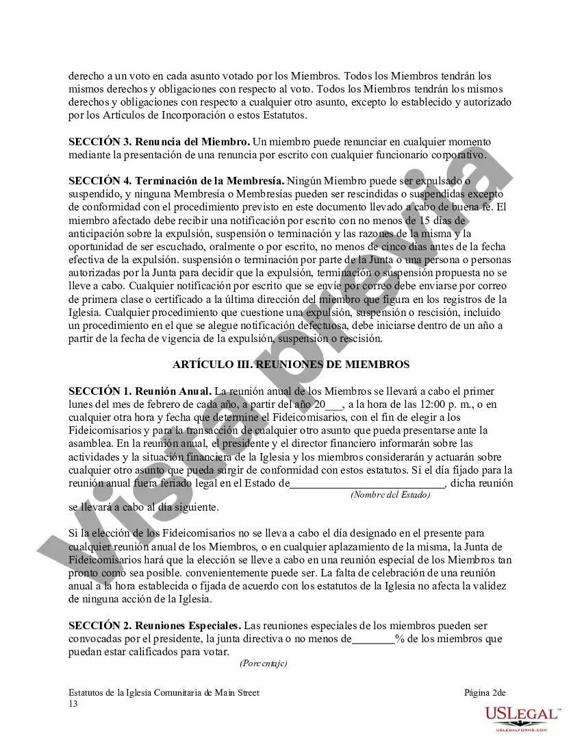 Preview Bi-leyes de una corporación eclesiástica sin fines de lucro