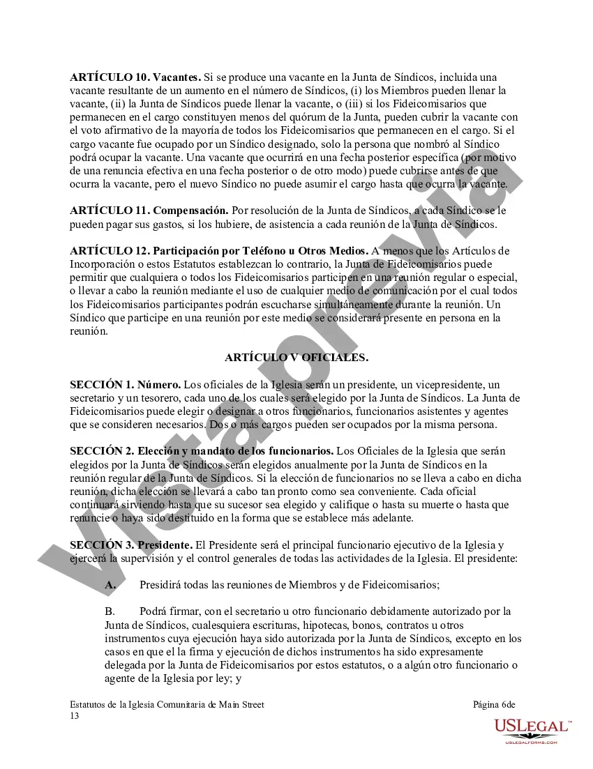 Preview Bi-leyes de una corporación eclesiástica sin fines de lucro