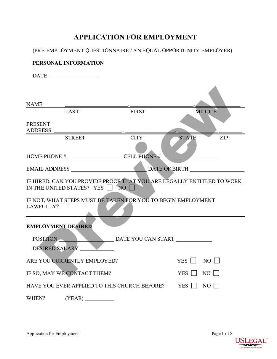Nevada Application For Employment Application Employment Us Legal Forms 2571
