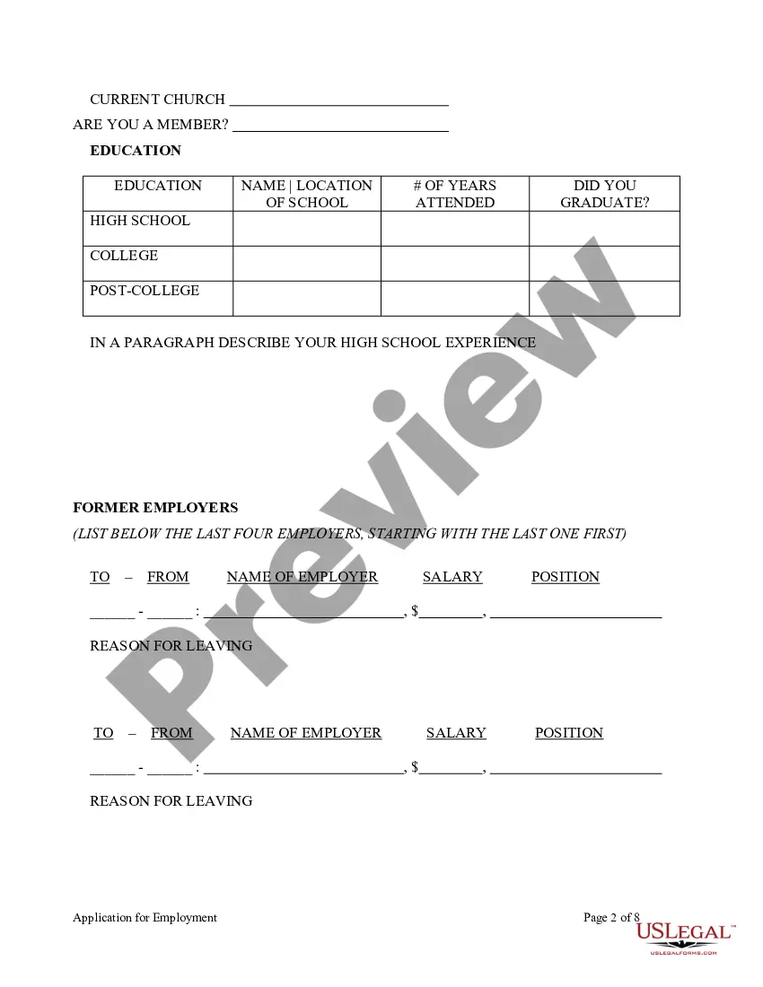 Harris Texas Application for Employment - Application For