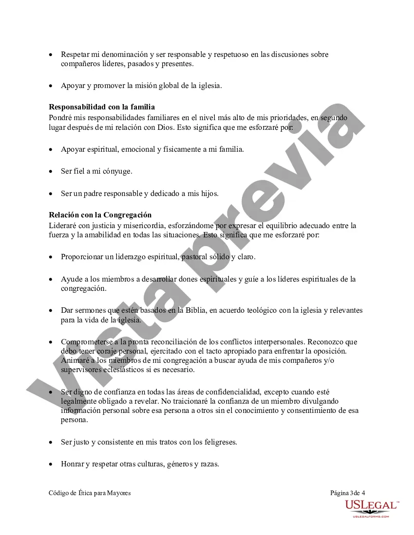 Preview Código de Ética para los Ancianos de la Iglesia Presbiteriana de Main Street