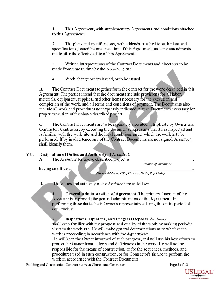 Get Building and Construction Contract Between Church and Contractor Preview Building and Construction Contract Between Church and Contractor