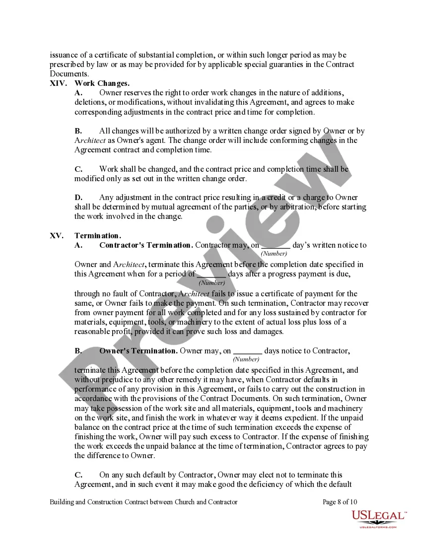 Get Building and Construction Contract Between Church and Contractor Preview Building and Construction Contract Between Church and Contractor