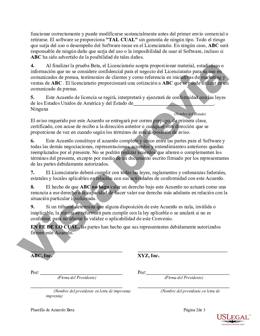 Preview Plantilla de Acuerdo Beta