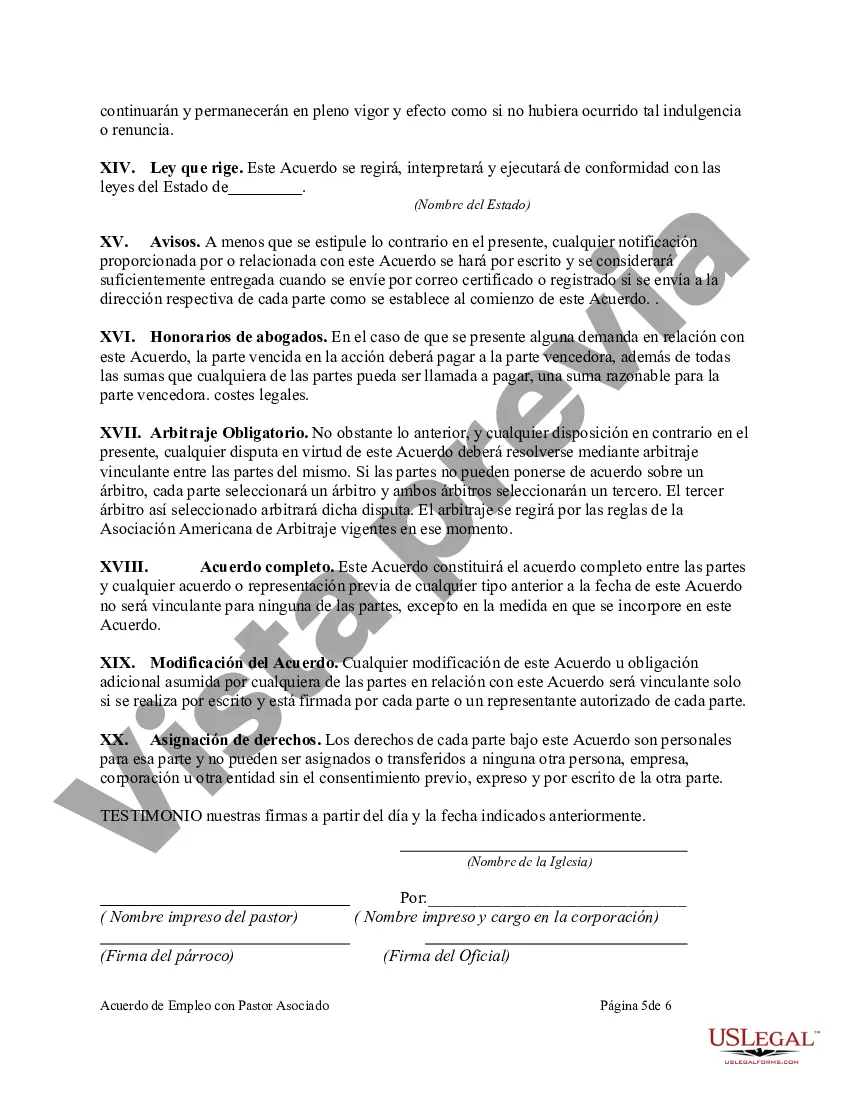 Preview Acuerdo de Empleo con Pastor Asociado