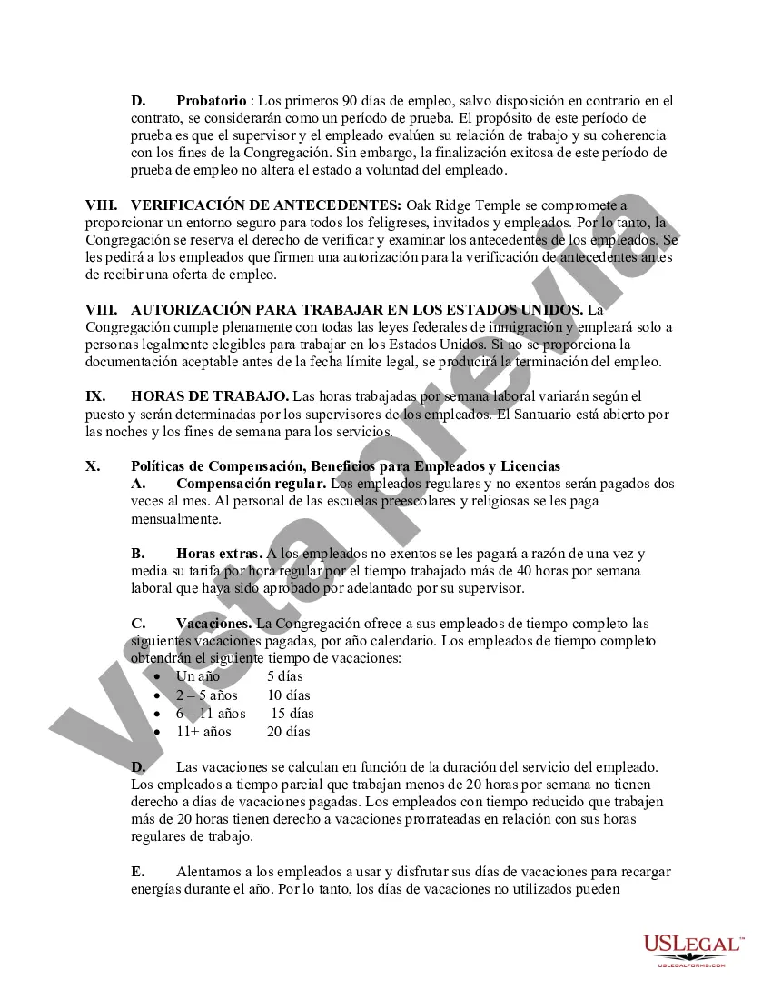 Preview Manual del empleado del templo de Oak Ridge