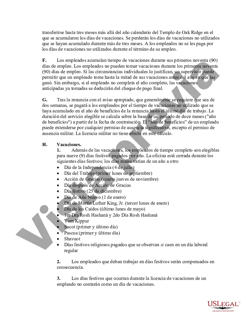 Preview Manual del empleado del templo de Oak Ridge