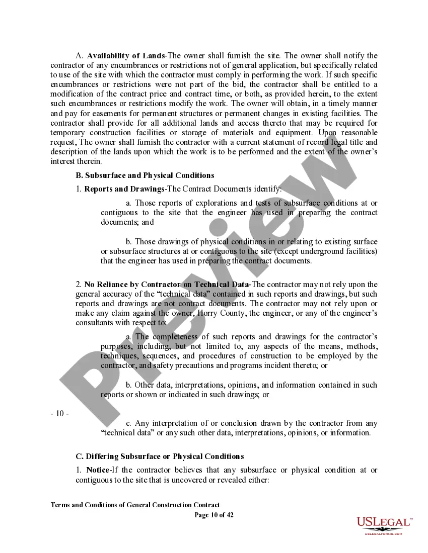 Get Terms and Conditions of General Construction Contract Preview Terms and Conditions of General Construction Contract