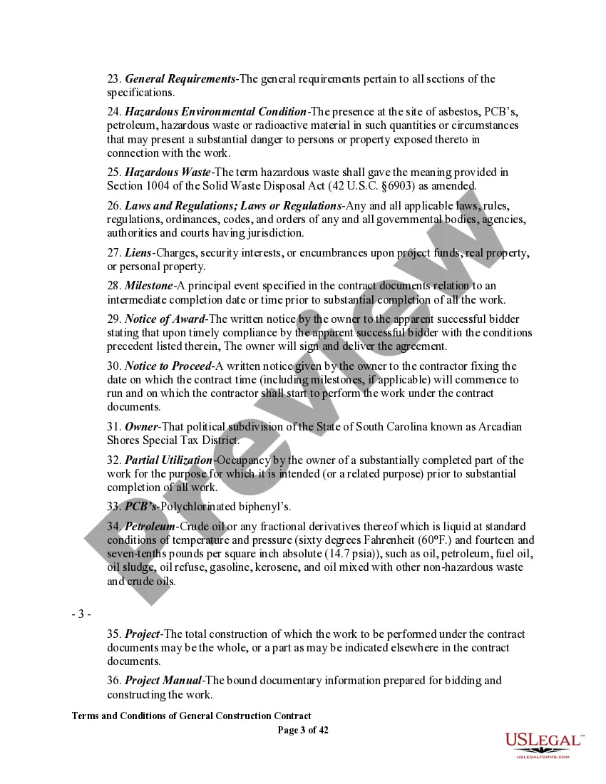 Get Terms and Conditions of General Construction Contract Preview Terms and Conditions of General Construction Contract