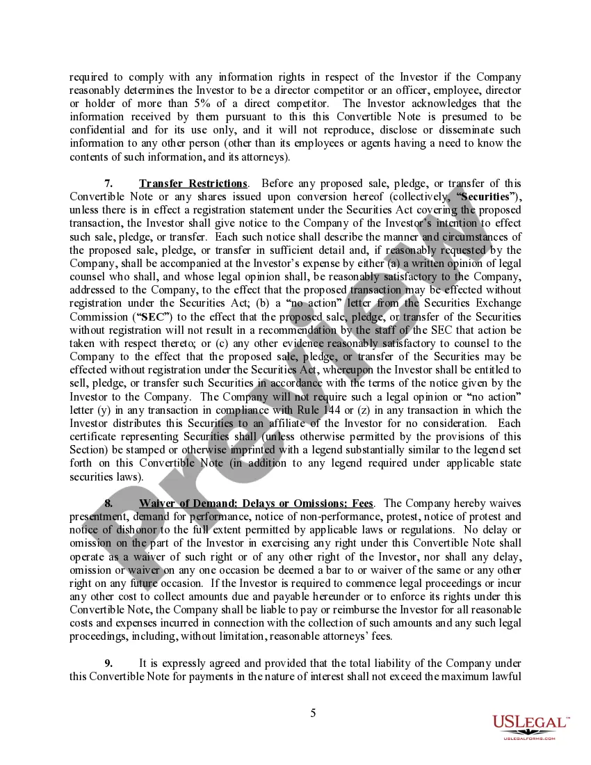 Get Convertible Promissory Note Preview Convertible Promissory Note
