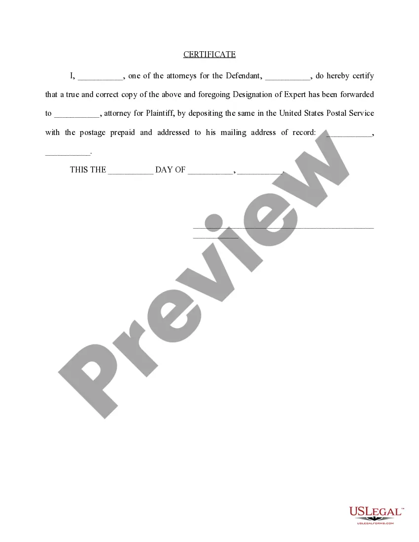 Get Designation of Expert Preview Designation of Expert