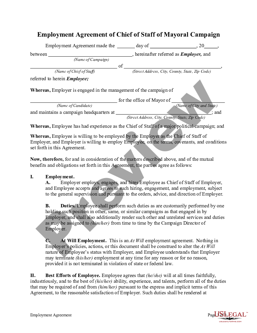 Texas Employment Contract Template