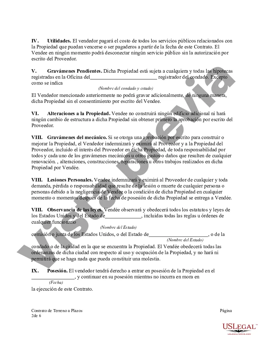 Preview Contrato de Terreno a Plazos