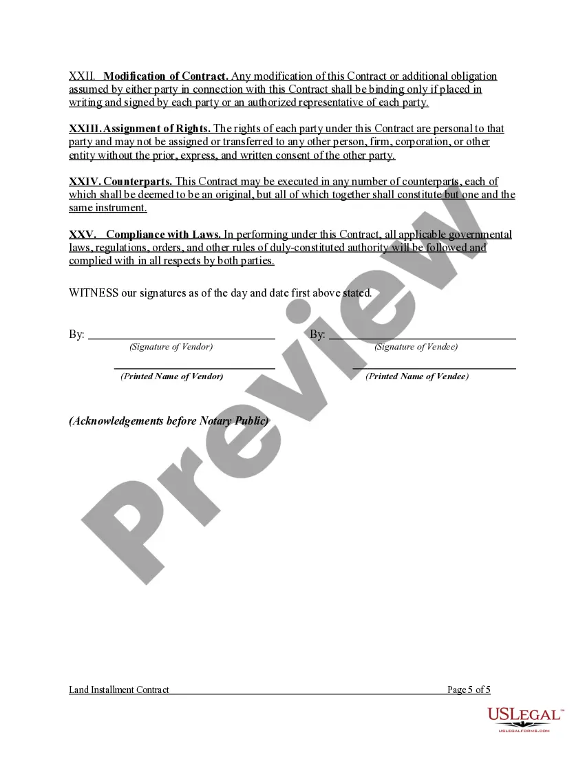 Get Land Installment Contract Preview Land Installment Contract
