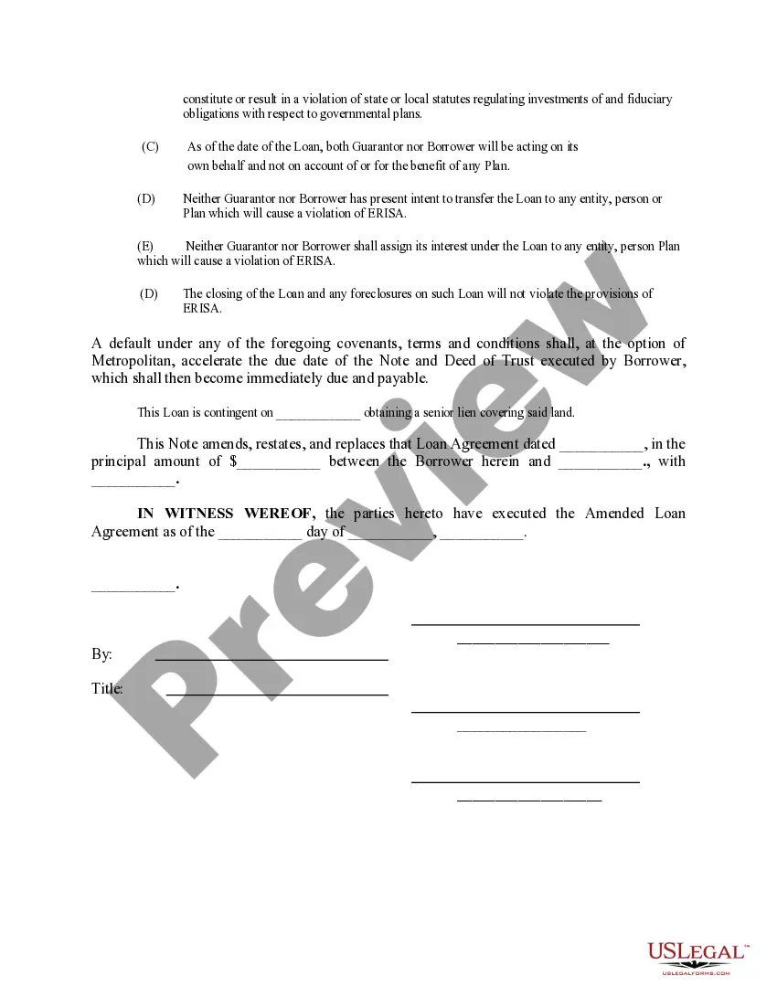 Get Amended Loan Agreement Preview Amended Loan Agreement