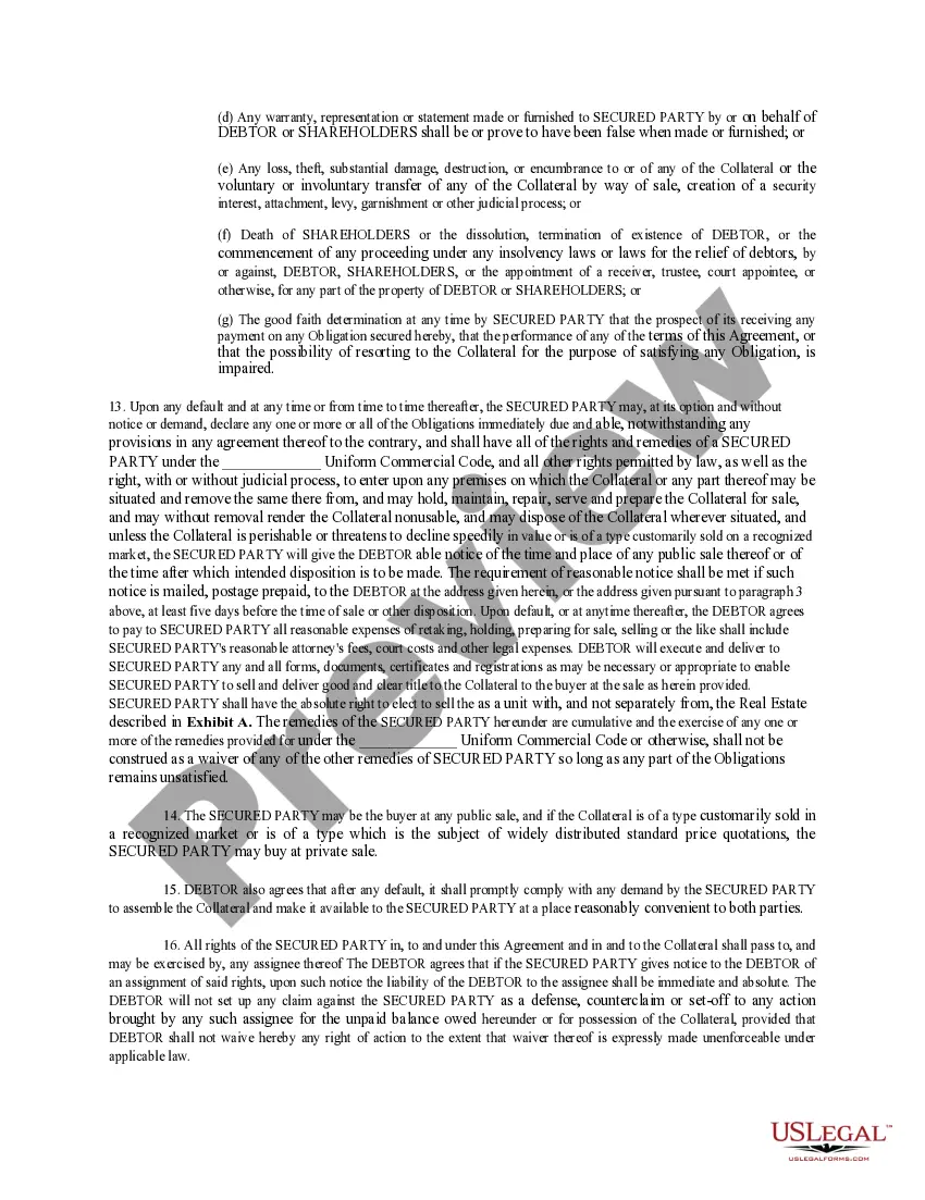 Get Amended Uniform commercial code security agreement Preview Amended Uniform commercial code security agreement