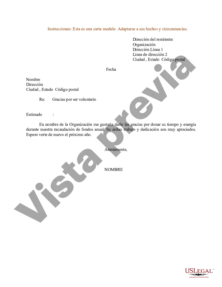 Preview Ejemplo de carta de agradecimiento por ser voluntario