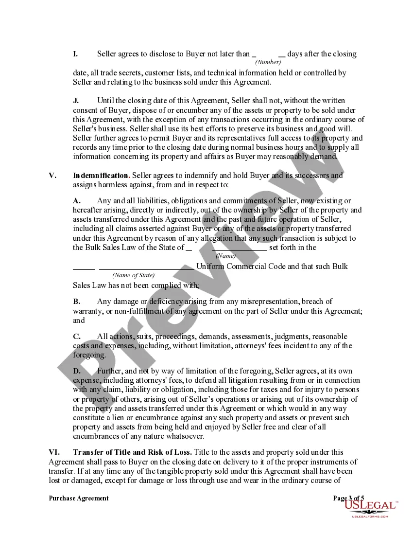 Get Purchase Agreement by a Corporation of Assets of a Partnership Preview Purchase Agreement by a Corporation of Assets of a Partnership